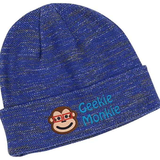 Multi-Melange Knit Beanie with Cuff