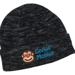Multi-Melange Knit Beanie with Cuff