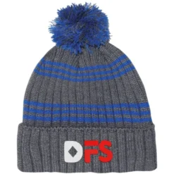 Multi-Stripe Rib Knit Beanie