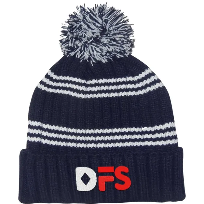 Multi-Stripe Rib Knit Beanie