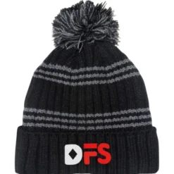 Multi-Stripe Rib Knit Beanie