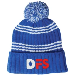 Multi-Stripe Rib Knit Beanie