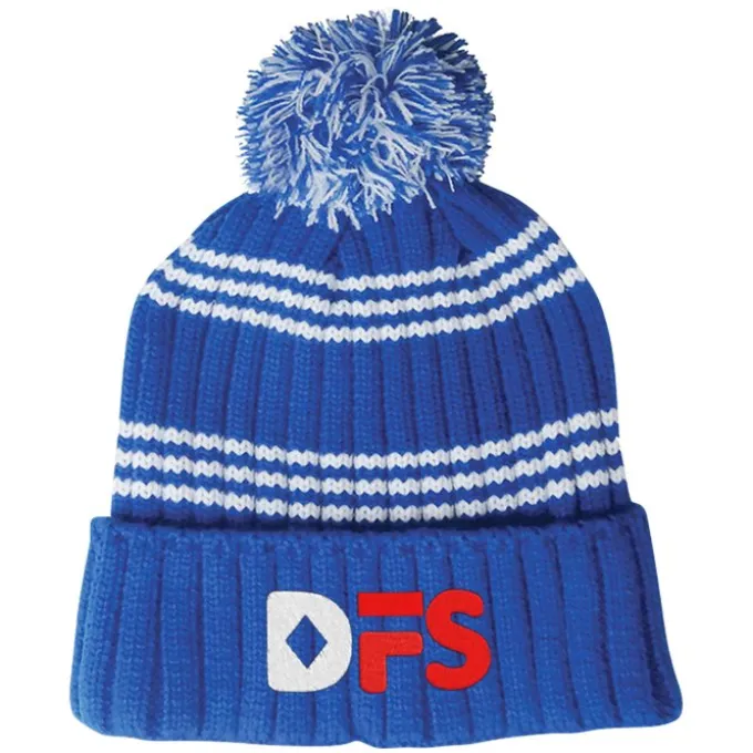 Multi-Stripe Rib Knit Beanie