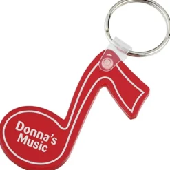 Music Note Soft Keychain - Translucent