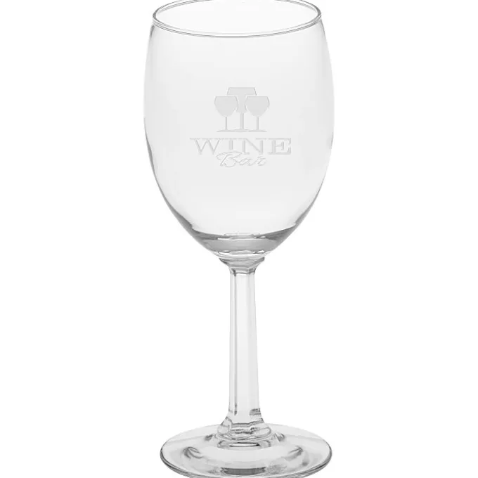 Napa Valley Optic Stem Wine Glass - 8 oz - Deep Etch