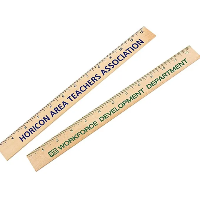 Natural Finish Ruler - 12 inches - 24 hr