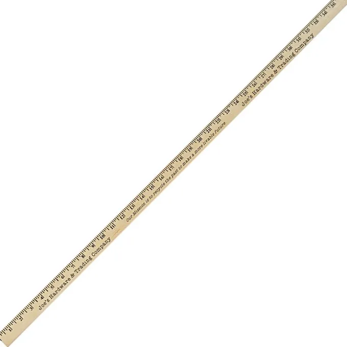Natural Wood Yardstick - 1 1/8 inches x 1/4 inch