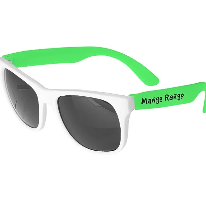 Neon Sunglasses with White Frames