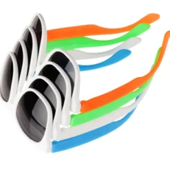 Neon Sunglasses with White Frames