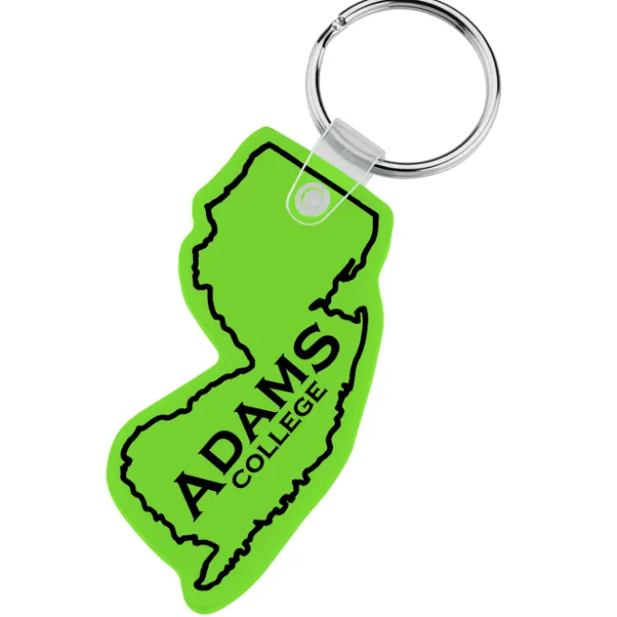 New Jersey Soft Keychain - Translucent