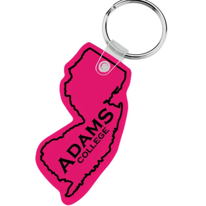 New Jersey Soft Keychain - Translucent