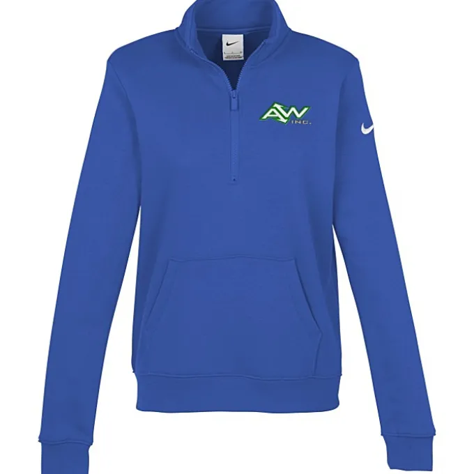 Nike Club Fleece Sleeve Swoosh 1/2-Zip Pullover - Ladies'