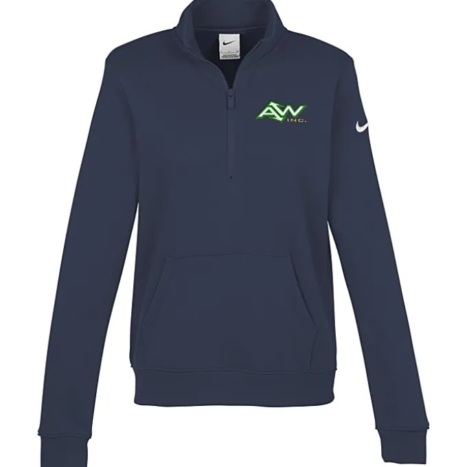 Nike Club Fleece Sleeve Swoosh 1/2-Zip Pullover - Ladies'