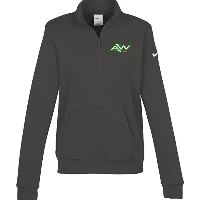 Nike Club Fleece Sleeve Swoosh 1/2-Zip Pullover - Ladies'