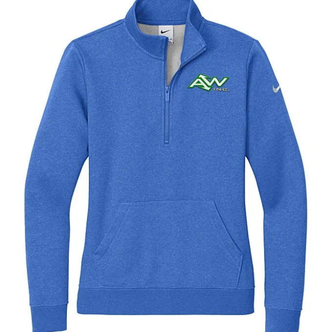 Nike Club Fleece Sleeve Swoosh 1/2-Zip Pullover - Ladies'