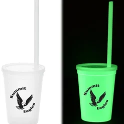 Nite Glow Stadium Cup with Straw - 11 oz