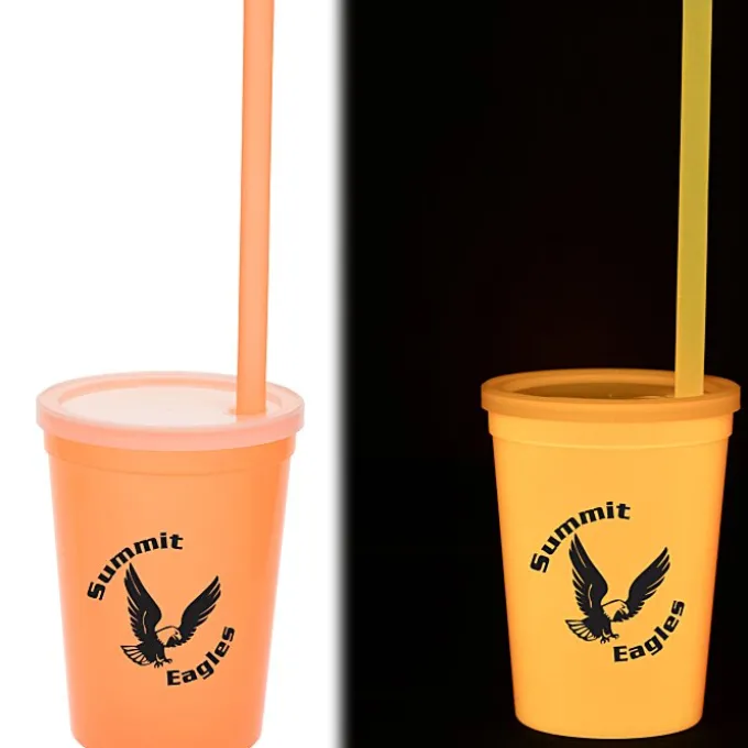 Nite Glow Stadium Cup with Straw - 11 oz