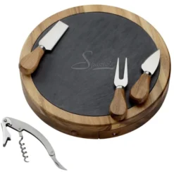 Normandy Swivel Base Cheese and Wine Set