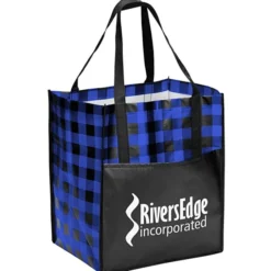 Northwoods Plaid Grocery Tote