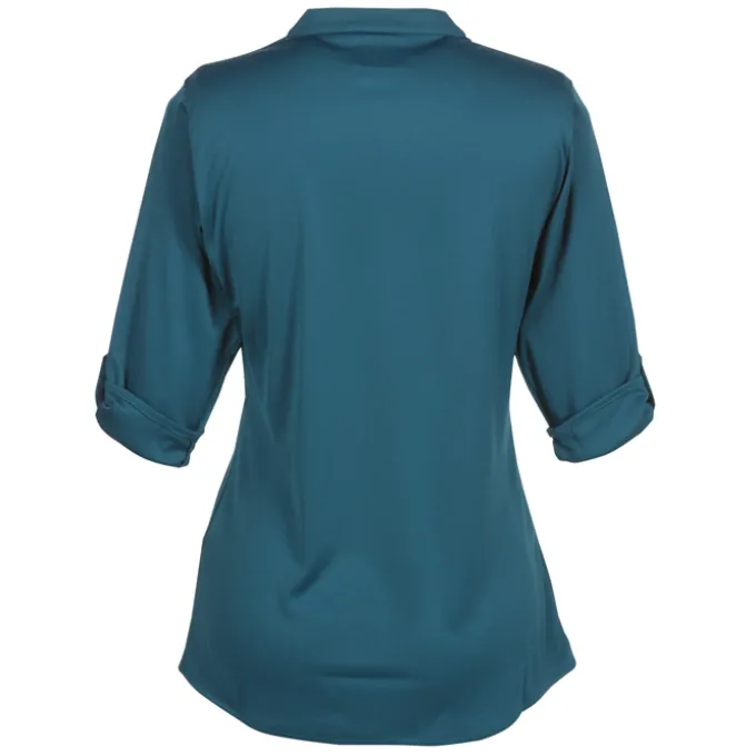 OGIO Poly Interlock Stay-Cool Henley - Ladies' - 24 hr