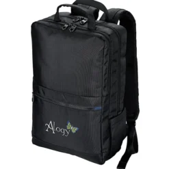 Ollie Laptop Backpack with Duo Charging Cable - Embroidered