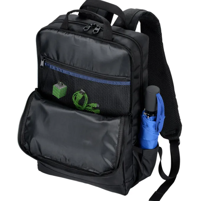 Ollie Laptop Backpack with Duo Charging Cable - Embroidered