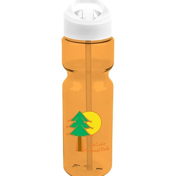 Olympian Bottle with Flip Straw Lid - 28 oz - Full Color