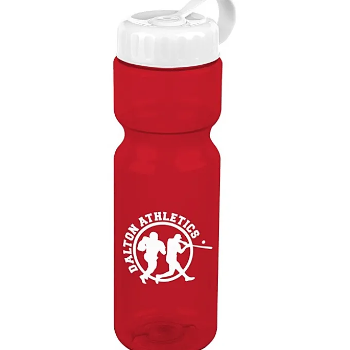 Olympian Bottle with Tethered Lid-28 oz
