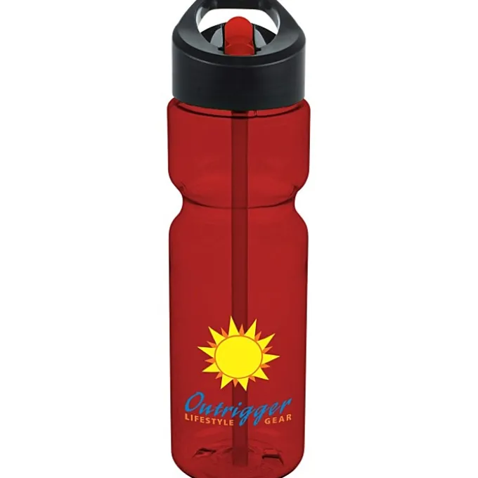 Olympian Bottle with Two-Tone Flip Straw Lid - 28 oz - Full Color