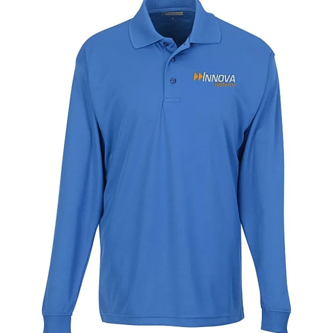 Opponent Micro Pique Long Sleeve Wicking Polo