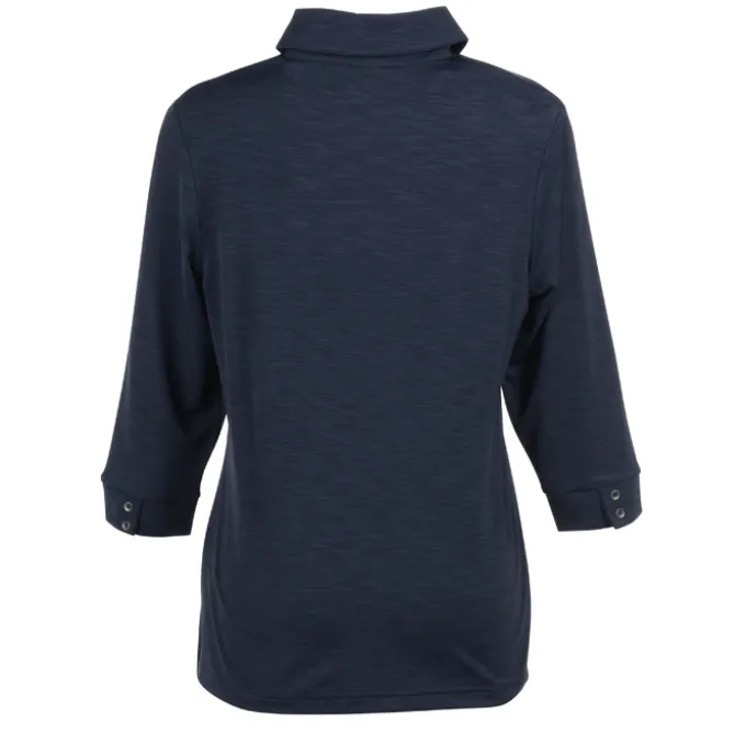 Optical Heather 3/4 Sleeve Polo - Ladies' - 24 hr