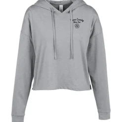 Optimal Tri-Blend Long Sleeve Midi Hooded T-Shirt - Ladies'