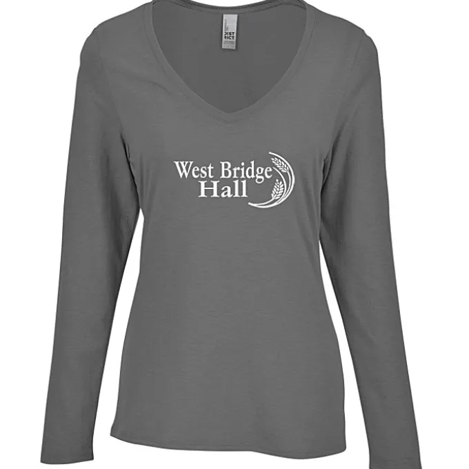 Optimal Tri-Blend Long Sleeve V-Neck T-Shirt - Ladies'