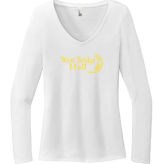 Optimal Tri-Blend Long Sleeve V-Neck T-Shirt - Ladies'