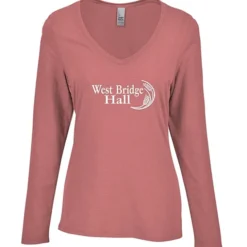 Optimal Tri-Blend Long Sleeve V-Neck T-Shirt - Ladies'