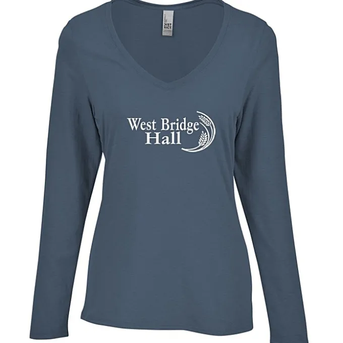 Optimal Tri-Blend Long Sleeve V-Neck T-Shirt - Ladies'