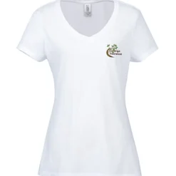 Optimal Tri-Blend V-Neck T-Shirt - Ladies' - Embroidered