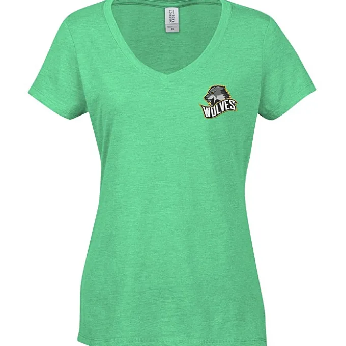 Optimal Tri-Blend V-Neck T-Shirt - Ladies' - Embroidered