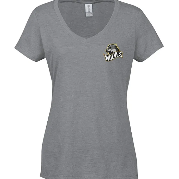 Optimal Tri-Blend V-Neck T-Shirt - Ladies' - Embroidered