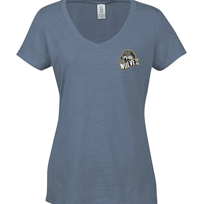 Optimal Tri-Blend V-Neck T-Shirt - Ladies' - Embroidered