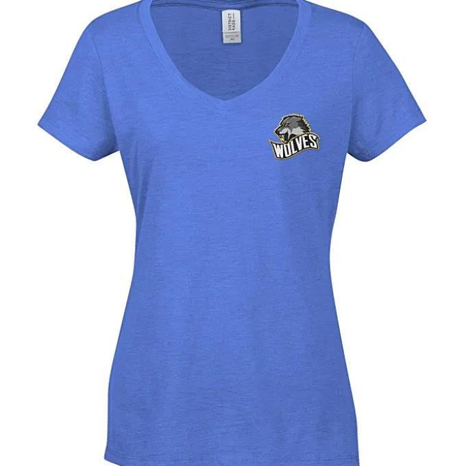 Optimal Tri-Blend V-Neck T-Shirt - Ladies' - Embroidered