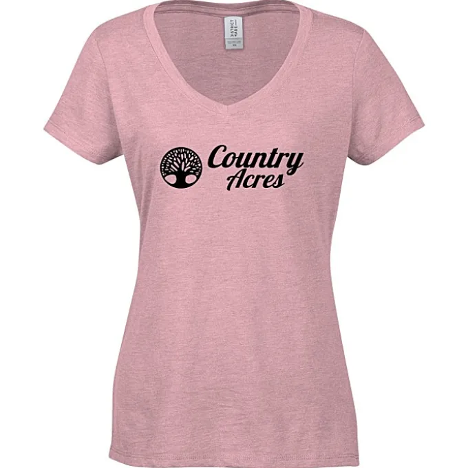 Optimal Tri-Blend V-Neck T-Shirt - Ladies' - Screen