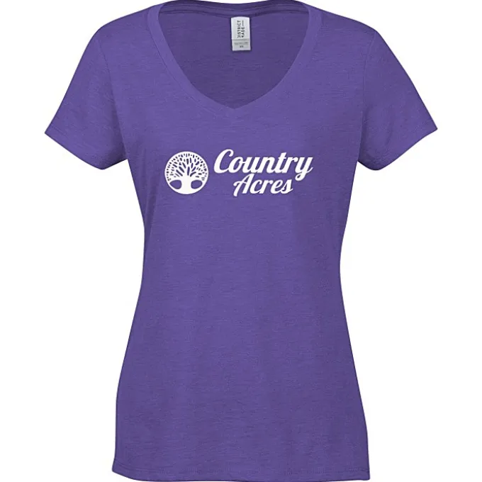 Optimal Tri-Blend V-Neck T-Shirt - Ladies' - Screen