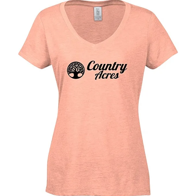 Optimal Tri-Blend V-Neck T-Shirt - Ladies' - Screen