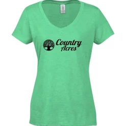 Optimal Tri-Blend V-Neck T-Shirt - Ladies' - Screen