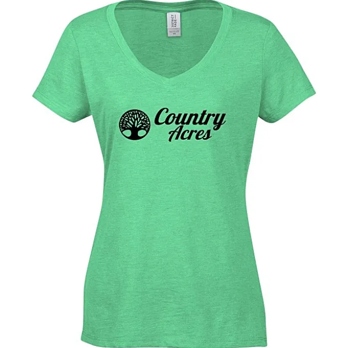 Optimal Tri-Blend V-Neck T-Shirt - Ladies' - Screen