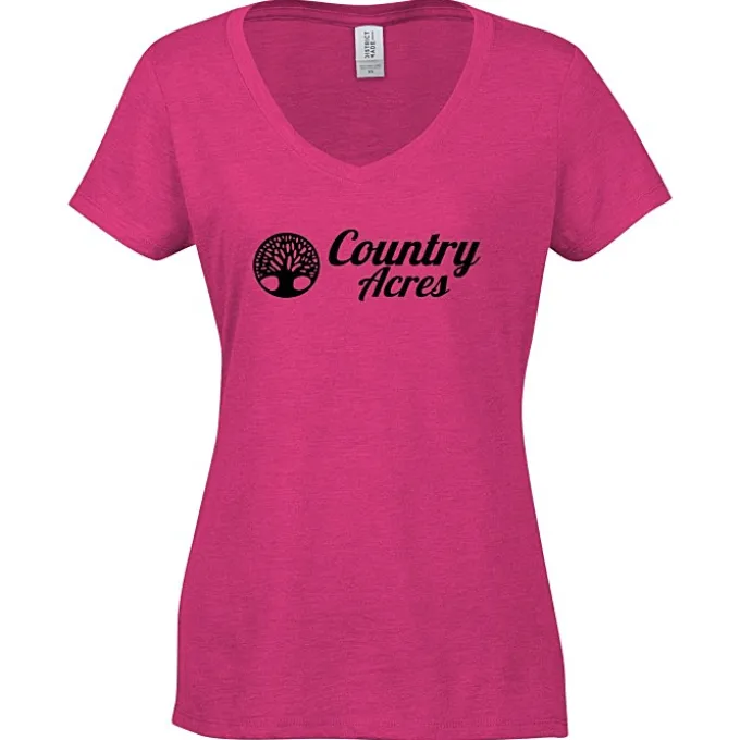 Optimal Tri-Blend V-Neck T-Shirt - Ladies' - Screen