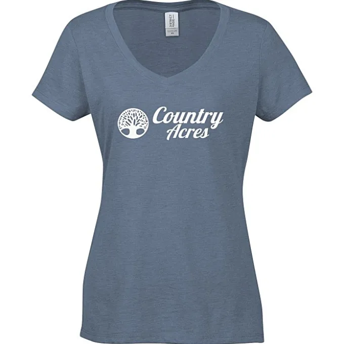 Optimal Tri-Blend V-Neck T-Shirt - Ladies' - Screen