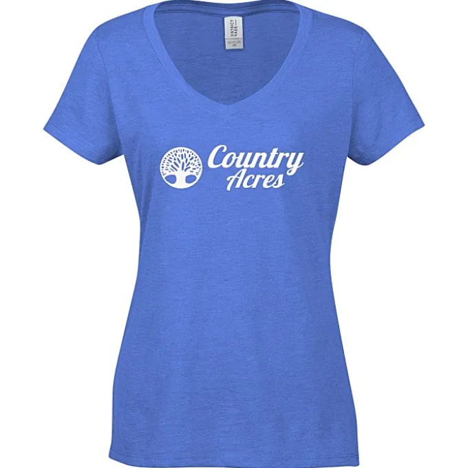 Optimal Tri-Blend V-Neck T-Shirt - Ladies' - Screen