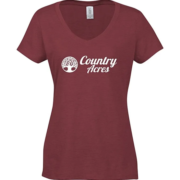 Optimal Tri-Blend V-Neck T-Shirt - Ladies' - Screen